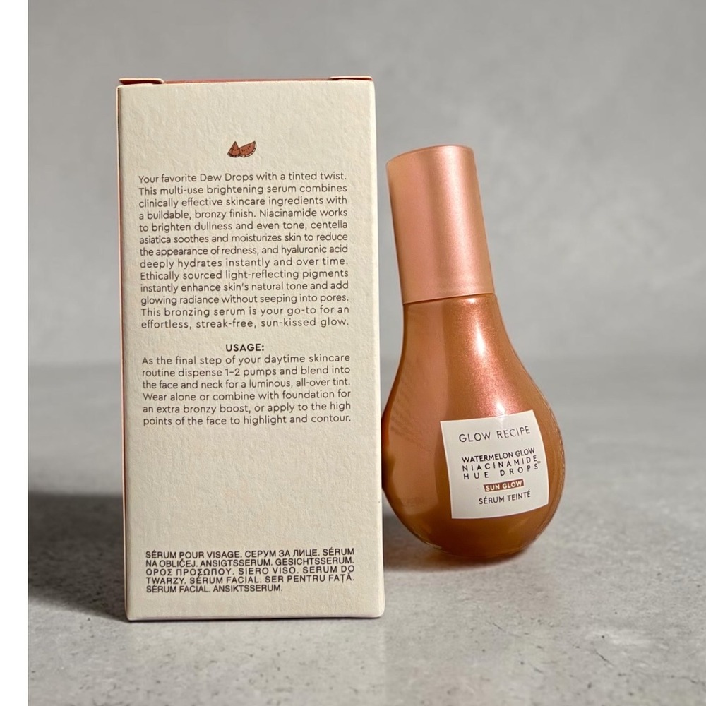 Glow Recipe - Watermelon Glow Niacinamide Hue Drops - Sun Glow Tinted Serum *NEW - Picture 3 of 4